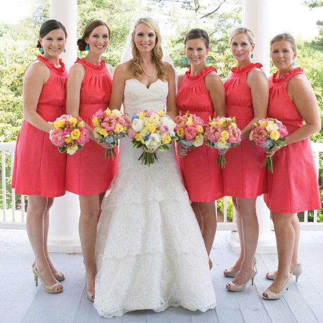 Coral Bridesmaid Dresses 1 Fab Mood Wedding Colours Wedding Themes