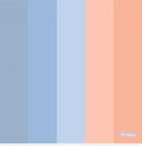 Color Inspiration Shades Of Blue And Peach Color Palette