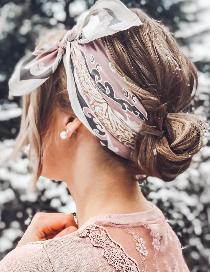 21 Pretty Ways To Wear A Scarf In Your Hair Fabmood Wedding Colors 