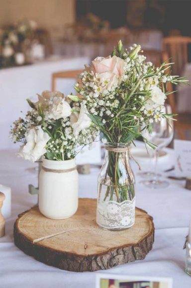 Rustic Wedding Centerpiece For A Rustic Meets Romantic Wedding Ideas