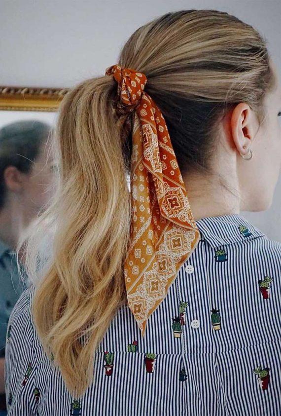 21 Pretty Ways To Wear A Scarf In Your Hair