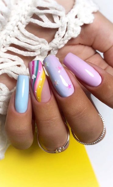 57 Pretty Nail Ideas The Nail Art Everyones Loving Ombre And Rainbow