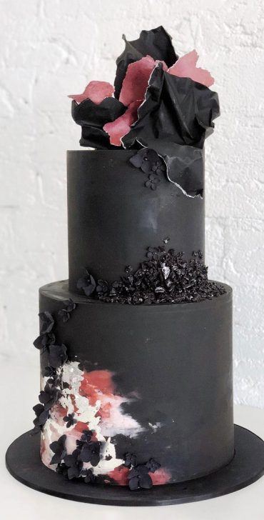 These Jaw Dropping Wedding Cakes Deserve To Be Framed Black Modern