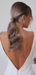 High And Low Ponytails For Any Occasion Sleek Bridal Ponytail