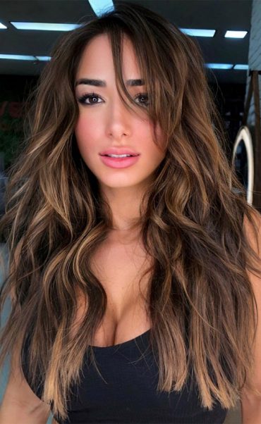 Ways To Upgrade Brunette Hair Caramel Highlights With A Warm Toned