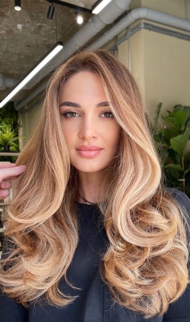 The Prettiest Hair Colours For Winter Caramel Honey Blonde