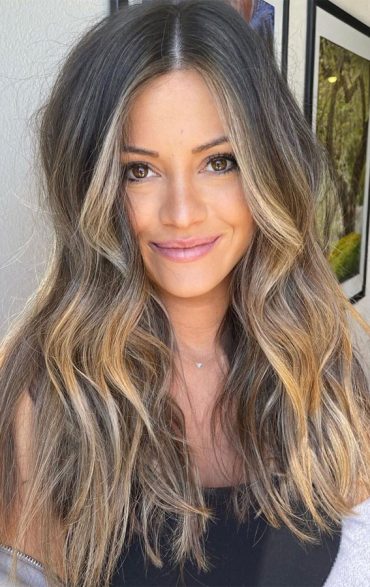 The 45 Prettiest Hair Colours For Winter Brunette With Cute Honey