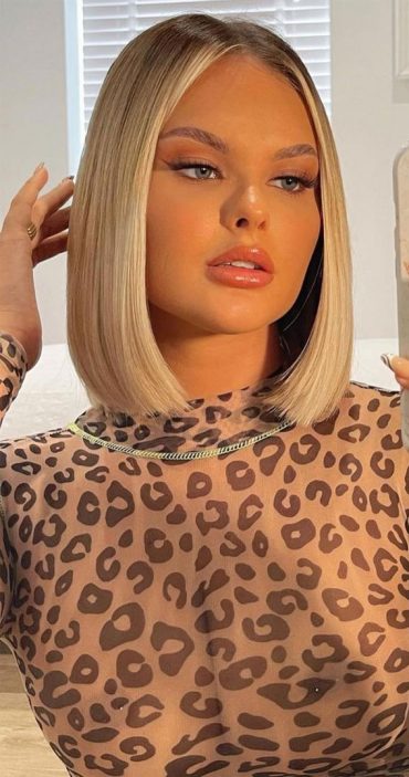 Trendy Lob Haircuts Hairstyles In Sleek Honey Blonde Lob