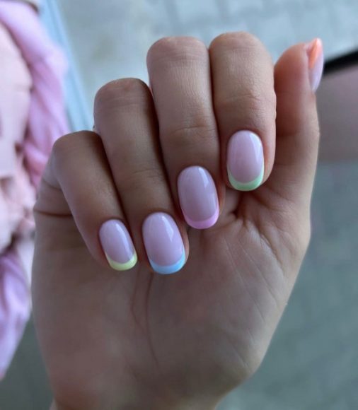 Cute Summer Nail Ideas Pastel French Tip Nails