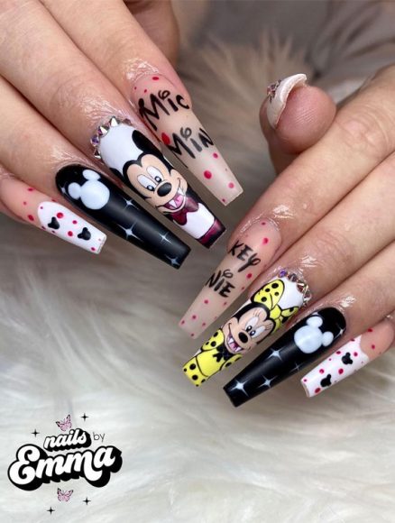 Minnie Mouse Nail Designs Mickey Mouse Minnie Mouse