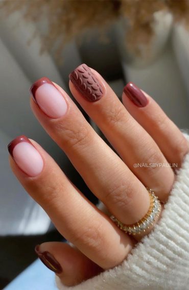 Prettiest Autumn Nail Trends To Try Now Autumn French Sweater