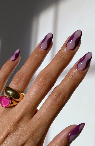 50 Trending Autumn Nail Colours Designs Purple Euphoria Inspired Nails