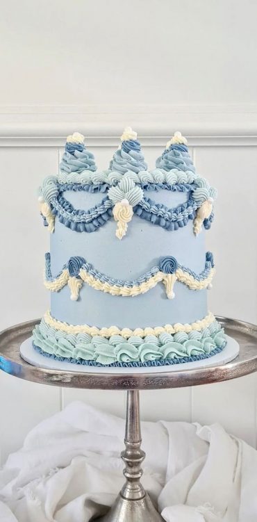 50 Vintage Inspired Lambeth Cakes That Re So Trendy Shades Of Blue Cake