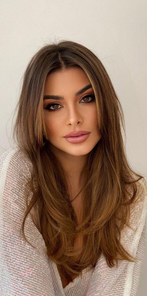 Best Shades Of Brown Hair Colour Ideas Toasted Coconut Curtain Bangs