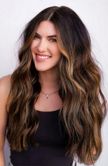 Trendy Hair Colour For Every Women Caramel Brunette Balayage