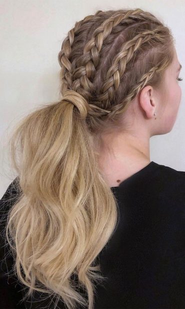 Cute Hairstyles For Any Occasion Six Strand Woven Braided Pony