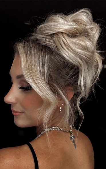 50 Cute Hairstyles For Any Occasion Messy Top Bun