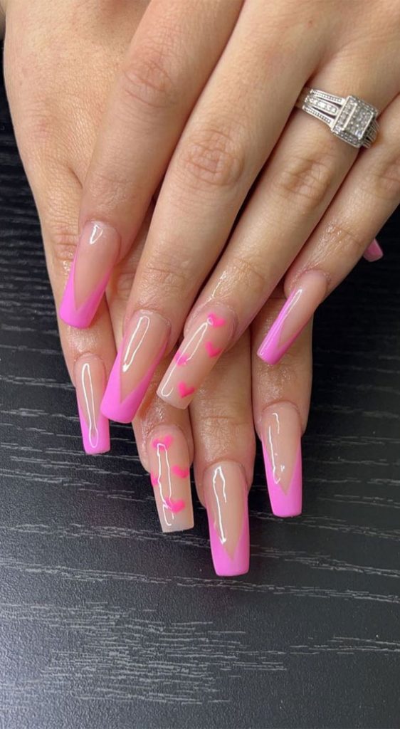 Cutest Valentine S Day Nails To Wear Right Now Pink V French