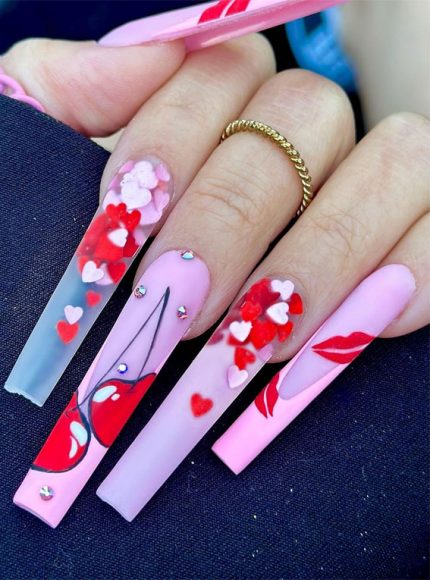 59 Cutest Valentine S Day Nails To Wear Right Now Kisses Cherries