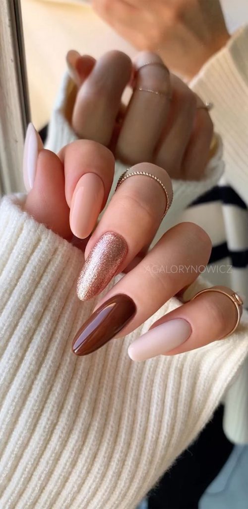 Awesome Spring Nail Ideas Nude Brown Nails