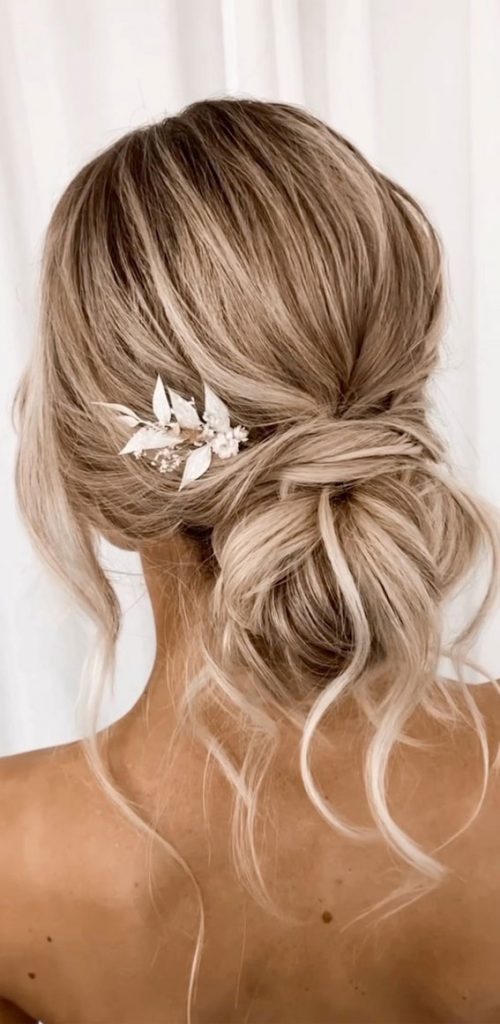 50 Updo Hairstyles That Re So Stylish Soft Lose Wave Messy Bun