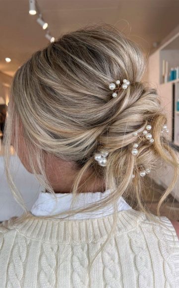 Updo Hairstyles That Re So Stylish Low Textured Bun