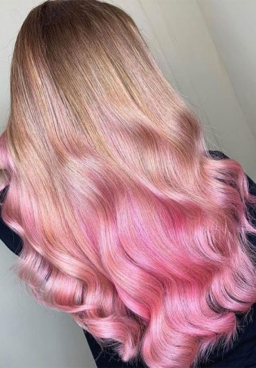 Pink Hair Colours That Gives Playful Vibe Dark Roots Blonde To Pink