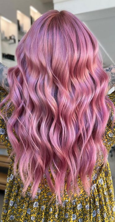 Pink Hair Colours That Gives Playful Vibe Dusty Pink Swirls