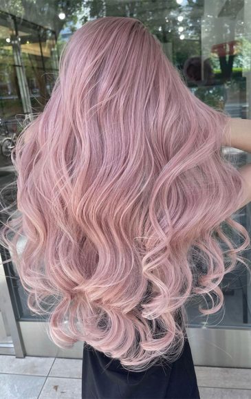 Pink Hair Colours That Gives Playful Vibe Blush Pink Soft Waves