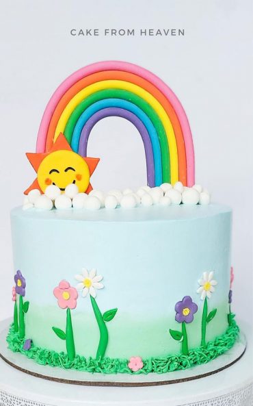 Cute Rainbow Cake Ideas For You Colourful Dessert Sun Rainbow