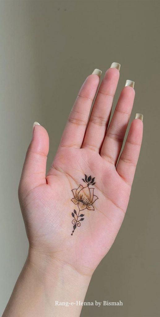 35 Beautiful Henna Design Ideas Flower On Palm