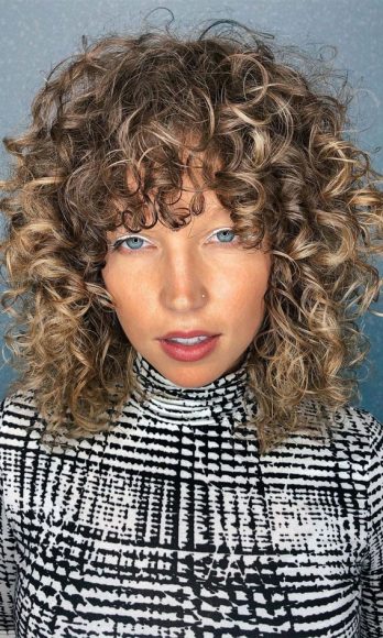 Low Maintenance Soft Curly Bob Haircuts A Touch Of Metallic