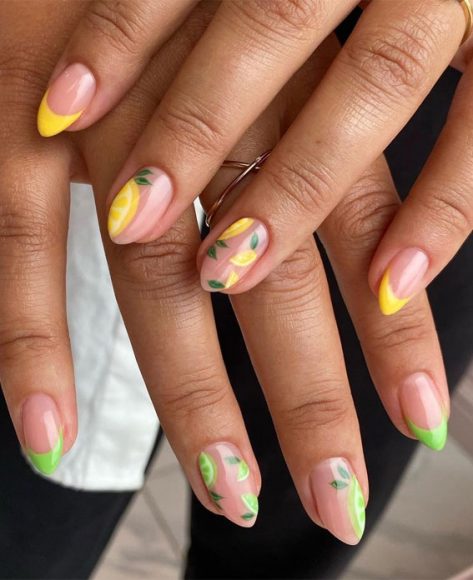 Refreshing Nail Art Inspired By Zesty Summertime Citrus Fruit Green