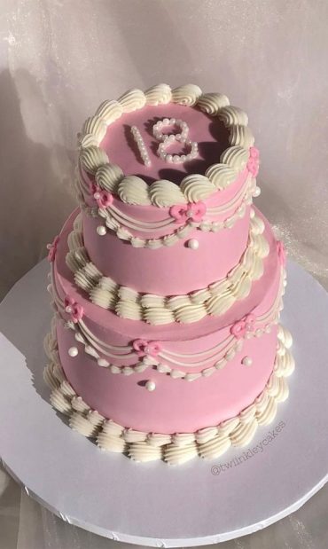 50 Layers Of Happiness Birthday Cakes That Delight Two Tier 18th