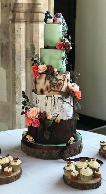 Woodland Inspired Wedding Cake Ideas Woodland Theme Five Tier Cake