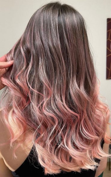 42 Breathtaking Balayage Hair Ideas Ombre Rosy Pink Swirl