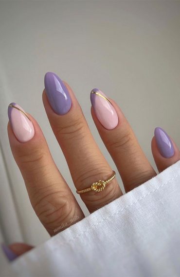 Expressive Fall Nail Art Designs To Flaunt Soft Purple Nail Art