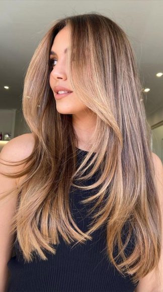 35 Enchanting Winter Hair Colour Ideas Rosè Caramel Tones