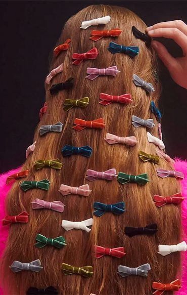 A Trendy Collection Of Hairstyles Adorned With Chic Bows Multi