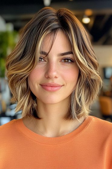 45 Chic Layered Bob Haircuts Bold Face Framing Bob With Blonde Highlights