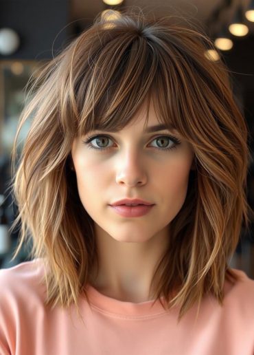 40 Trendsetting Tousled Layers Modern Brunette Bob With Bangs