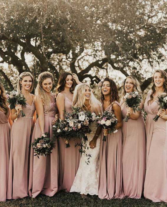 Dusty Rose Bridesmaid Dress For Fall Wedding 1 Fab Mood Wedding