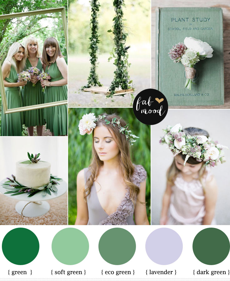 green lavender color scheme { Woodland Wedding }