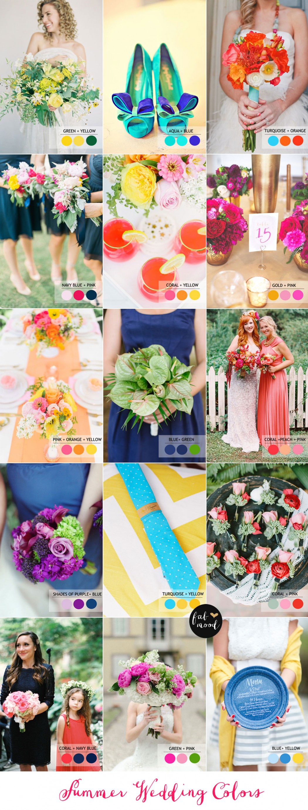 Fabulous Summer Wedding Color Combos Summer Wedding Colors Read