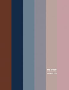 Blush Brown Denim Dusty Blue Grey And White Colour Palette