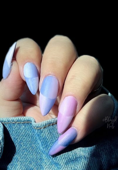 Best Optical Illusion Nails Double Ombre French Nails Fab Mood