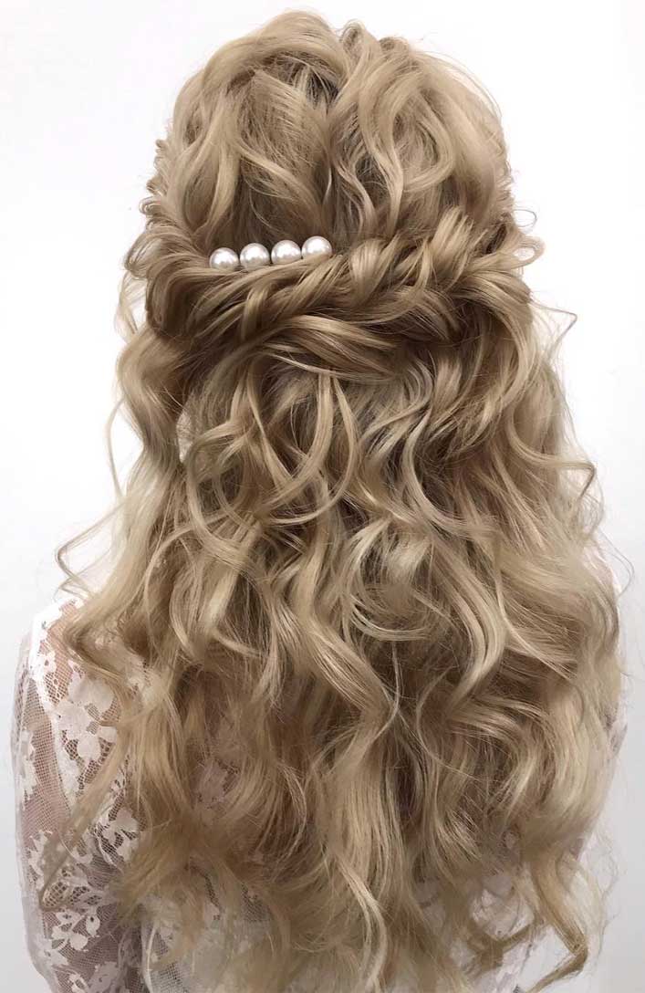 Gorgeous Half Up Half Down Hairstyles Partial Updo Hairstyle Braid Half Up Half Down