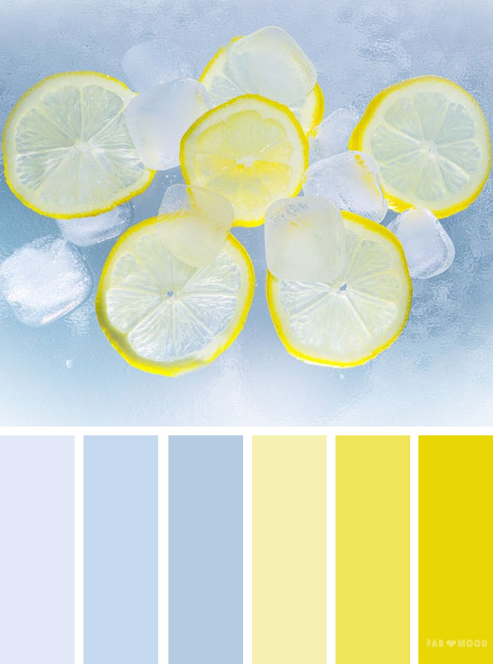 Blue and lemon color scheme