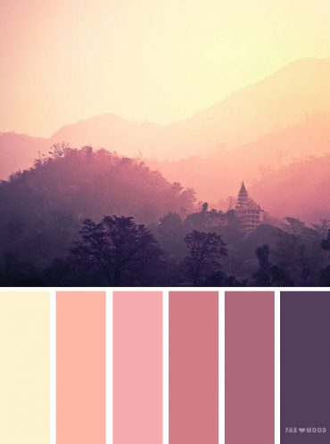 Mauve sky inspired color palette | Color inspiration