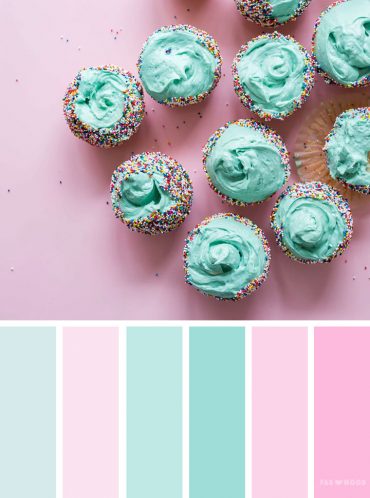 Mint and pink color scheme